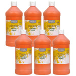 Handy Art Little Masters Tempera Paint, Orange, 32 oz., Pack of 6 (RPC203715-6)