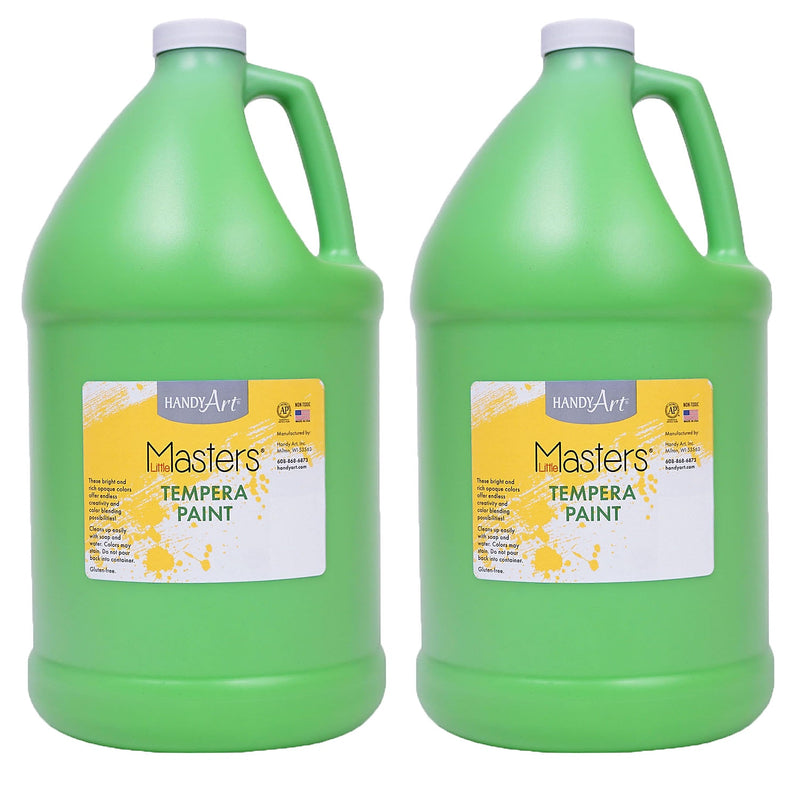 Handy Art Little Masters Tempera Paint, Light Green, Gallon, Pack of 2 (RPC204742-2)
