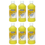 Handy Art Little Masters Washable Tempera Paint, Yellow, 16 oz., Pack of 6 (RPC211710-6)