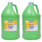 Handy Art Little Masters Washable Tempera Paint, Light Green, Gallon, Pack of 2 (RPC214742-2)