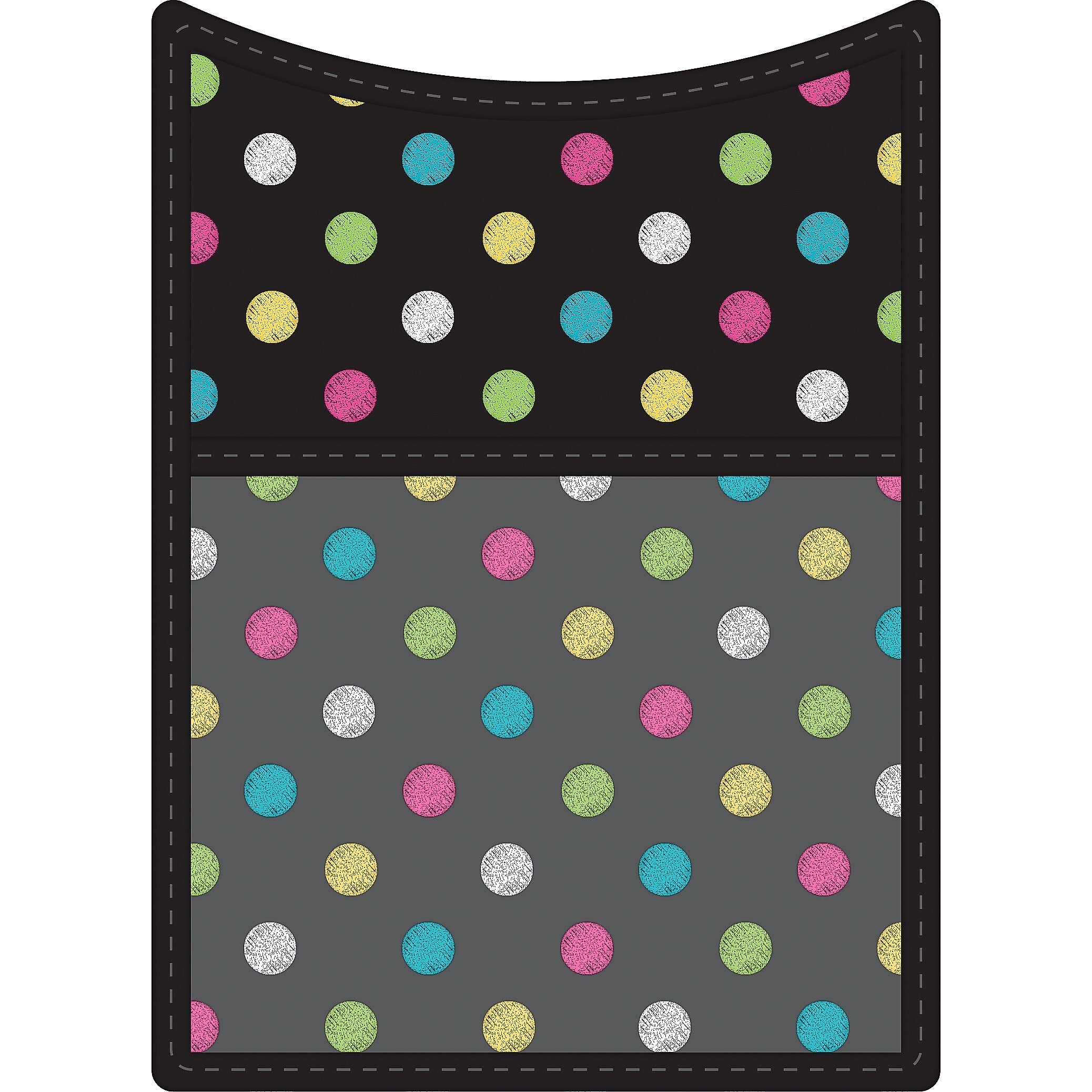 Teacher Created Resources Magnetic Storage Pocket, 5" x 7", Chalkboard Brights, Pack of 6 (TCR20770-6)