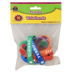 Teacher Created Resources Terrific Wristbands, 10 Per Pack, 6 Packs (TCR6549-6)