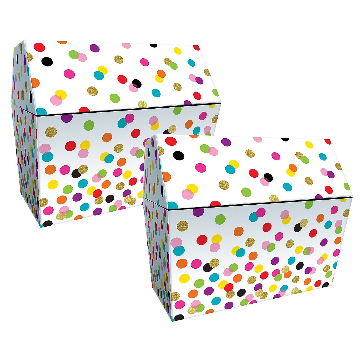 Teacher Created Resources® Confetti Chest, 9.5" x 8", Multicolored, Pack of 2 (TCR8589-2)