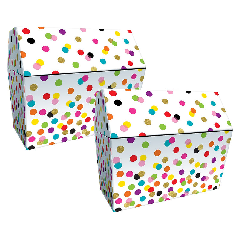 Teacher Created Resources® Confetti Chest, 9.5" x 8", Multicolored, Pack of 2 (TCR8589-2)
