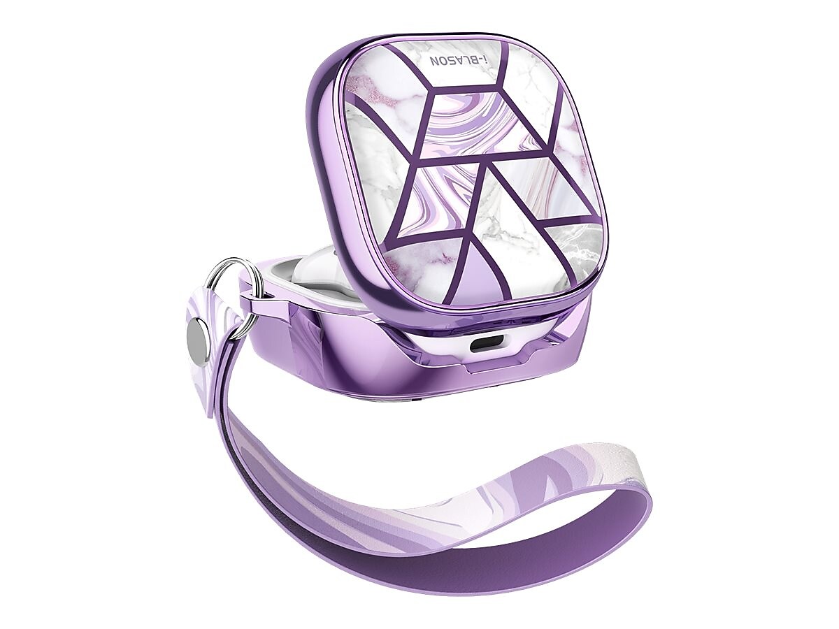 i-Blason Cosmo Case for Galaxy Buds Live/Pro/2, Purple Marble (Galaxy2020-BudsLive-Cosmo-Ameth)