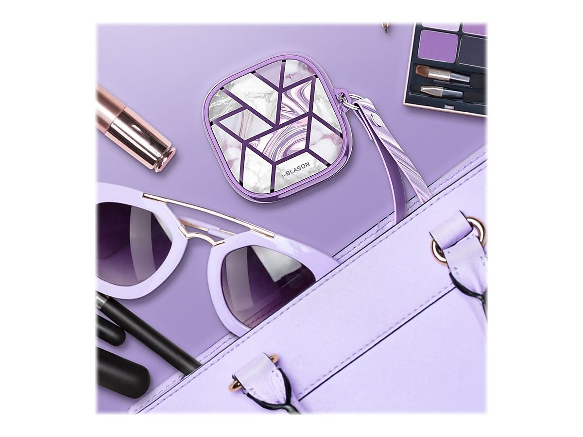 i-Blason Cosmo Case for Galaxy Buds Live/Pro/2, Purple Marble (Galaxy2020-BudsLive-Cosmo-Ameth)