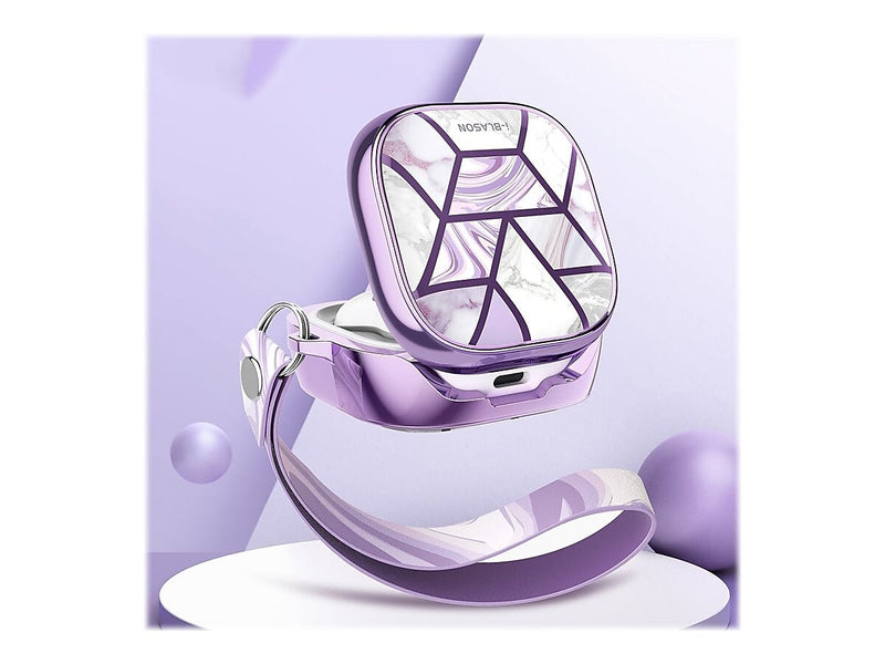 i-Blason Cosmo Case for Galaxy Buds Live/Pro/2, Purple Marble (Galaxy2020-BudsLive-Cosmo-Ameth)