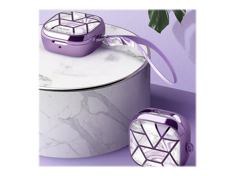 i-Blason Cosmo Case for Galaxy Buds Live/Pro/2, Purple Marble (Galaxy2020-BudsLive-Cosmo-Ameth)