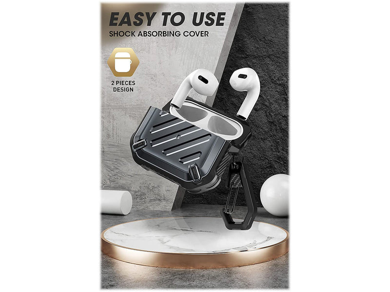 SUPCASE Unicorn Beetle PRO Rugged Case for Apple AirPods Gen 3, Black (SUP-AirPods2021-3-UBPro-Black)