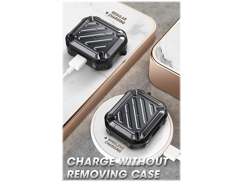 SUPCASE Unicorn Beetle PRO Rugged Case for Apple AirPods Gen 3, Black (SUP-AirPods2021-3-UBPro-Black)
