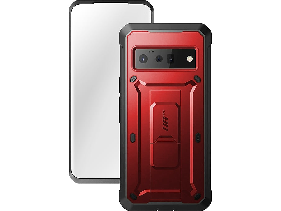 SUPCASE Unicorn Beetle PRO Metallic Red Rugged Holster Case for Google Pixel 6 Pro (SUP-GooglePixel6Pro-UBPro-SP-Ruddy)