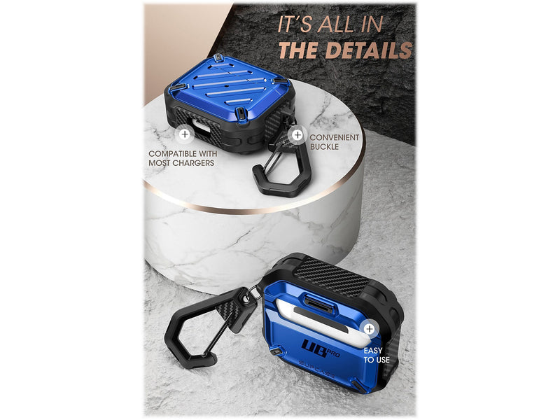 SUPCASE Unicorn Beetle PRO Rugged Case for Apple AirPods Gen 3, Metallic Blue (SUP-AirPods2021-3-UBPro-Blue)