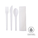 Eco-Products Plantware Crystallized Polylactide Cutlery Kit, Medium-Weight, White, 250/Pack (EP-S015)