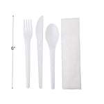 Eco-Products Plantware Crystallized Polylactide Cutlery Kit, Medium-Weight, White, 250/Pack (EP-S015)