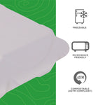 Eco-Products 3-Compartment Sugarcane Clamshells, 8" L x 8" W, White, 200/Pack (EP-HC83)