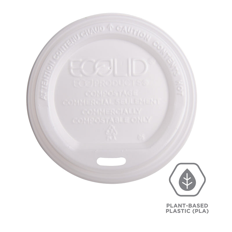 Eco-Products EcoLid Lids, White, 800/Carton (EP-ECOLID-W)