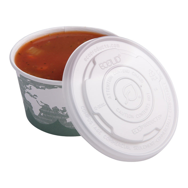 Eco-Products EcoLid World Art Soup Container Lid, 500/Carton (EP-ECOLID-SPL)