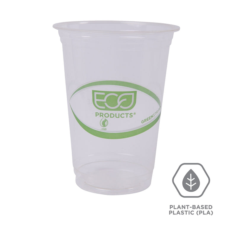 Eco-Products GreenStripe Cold Cups, 16 Oz., Transparent/Green, 500/Carton (EP-CC16-GS)