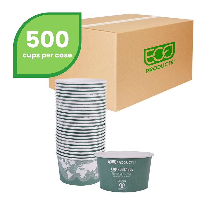 Eco-Products® World Art™ BSC12 Soup Cup, Gray/White, 12 oz., 500/Pack