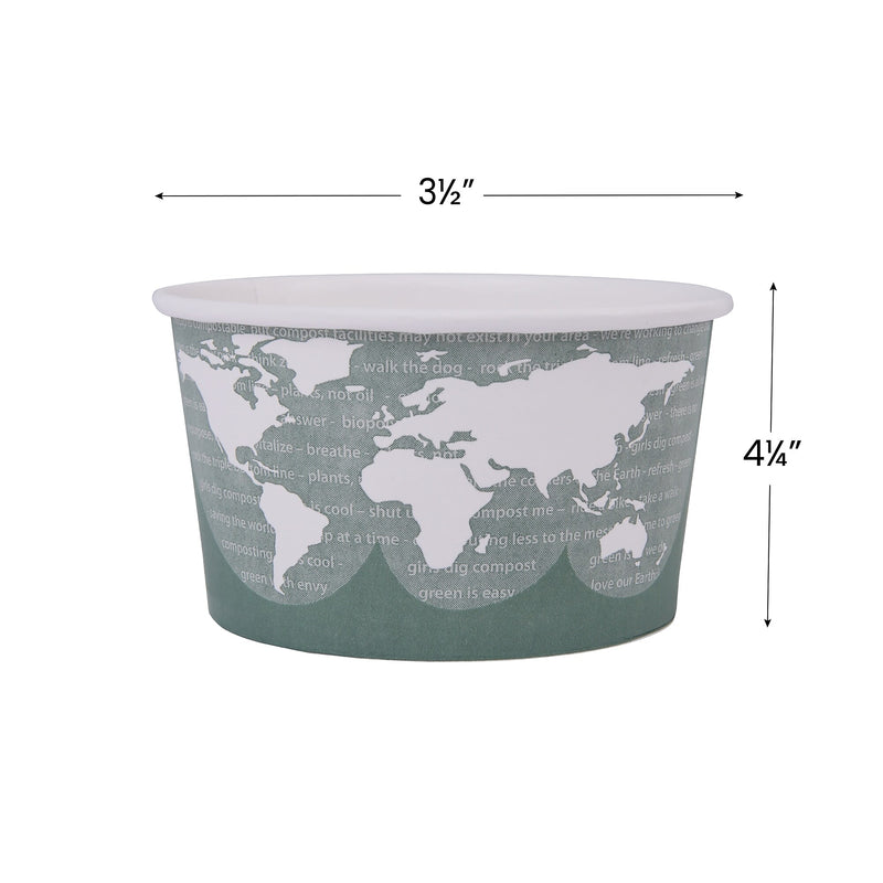 Eco-Products® World Art™ BSC12 Soup Cup, Gray/White, 12 oz., 500/Pack