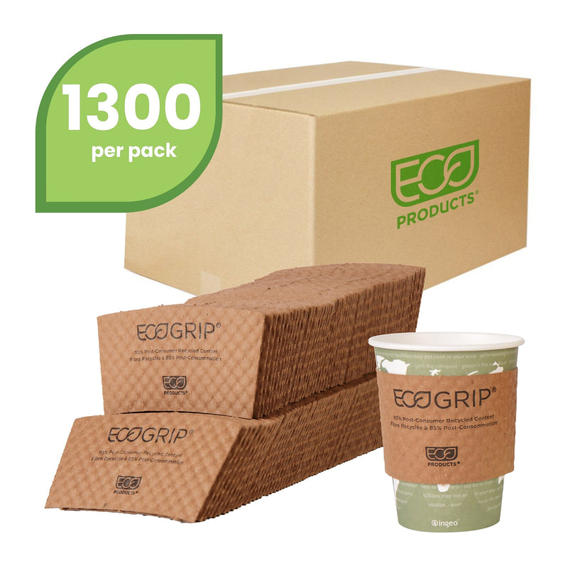 Eco-Products® EcoGrip™ Paper Sleeves, 20 Oz., Brown, 1300/Carton (EG-2000)