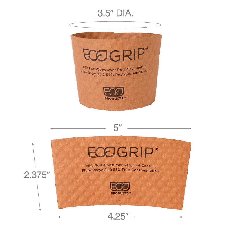 Eco-Products® EcoGrip™ Paper Sleeves, 20 Oz., Brown, 1300/Carton (EG-2000)