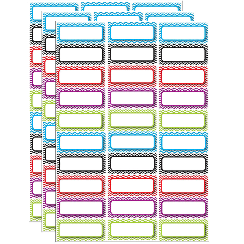 Ashley Productions Die-Cut Magnetic Chevron Nameplates, Assorted Colors, 2.5" x 1", 30 Per Pack, 3 Packs (ASH10077-3)