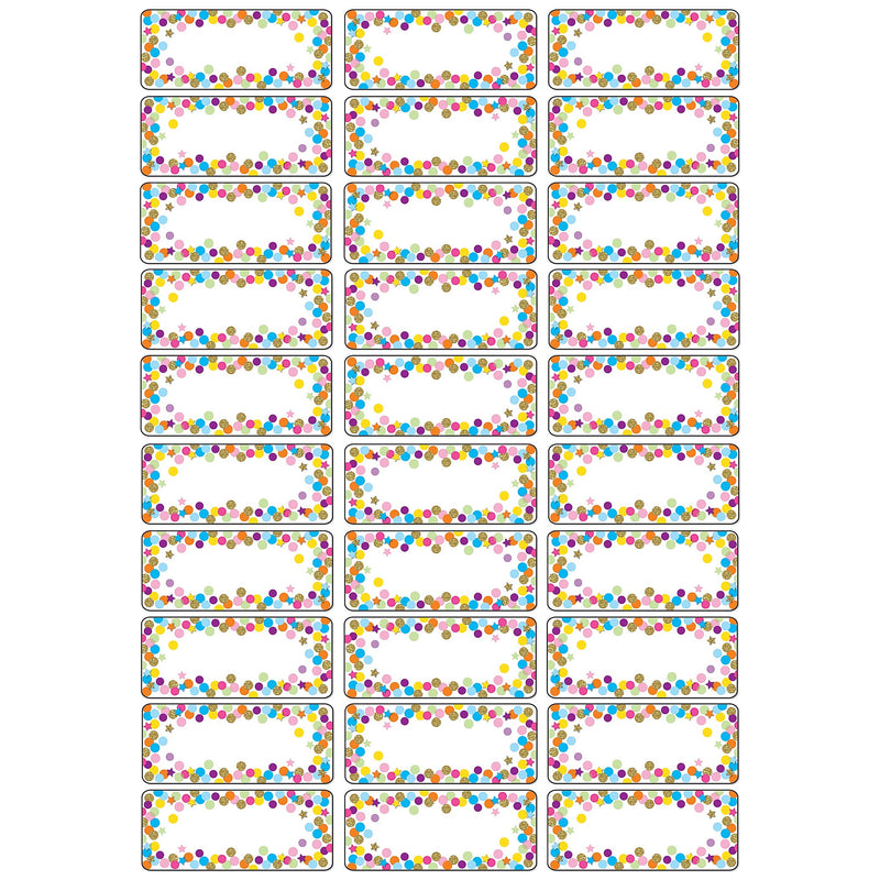 Ashley Productions Die-Cut Magnetic Confetti Nameplates, 2.5" x 1", 30 Per Pack, 3 Packs (ASH18006-3)