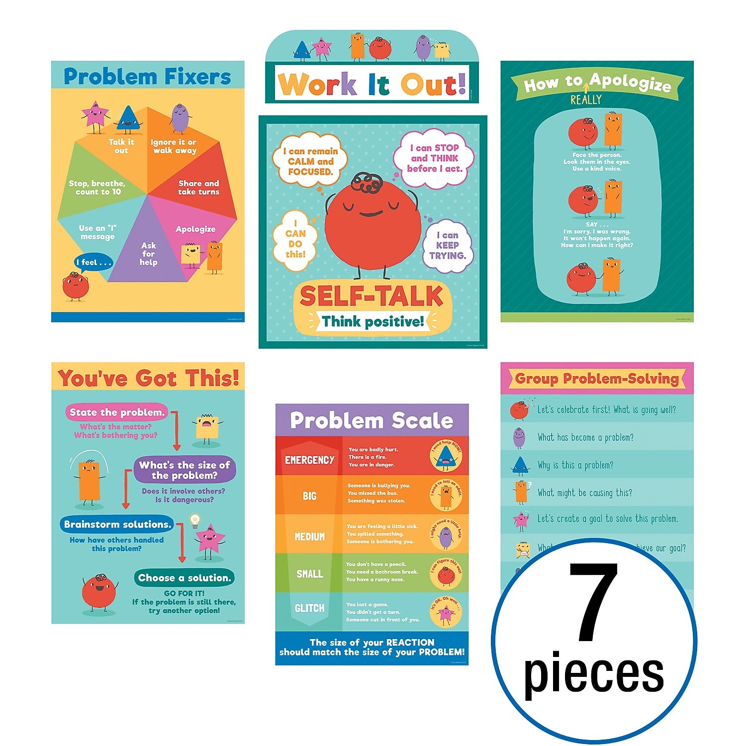 Carson Dellosa Education Social Problem-Solving Bulletin Board Set, 7/Set (CD-110470)