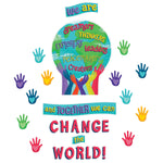 Carson Dellosa Education One World Together We Can Change the World Bulletin Board Set, 47 Pieces (CD-110488)