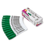 CLI Dry Erase Markers, Bullet Tip, Green, 12/Pack, 3 Packs (CHL47325-3)
