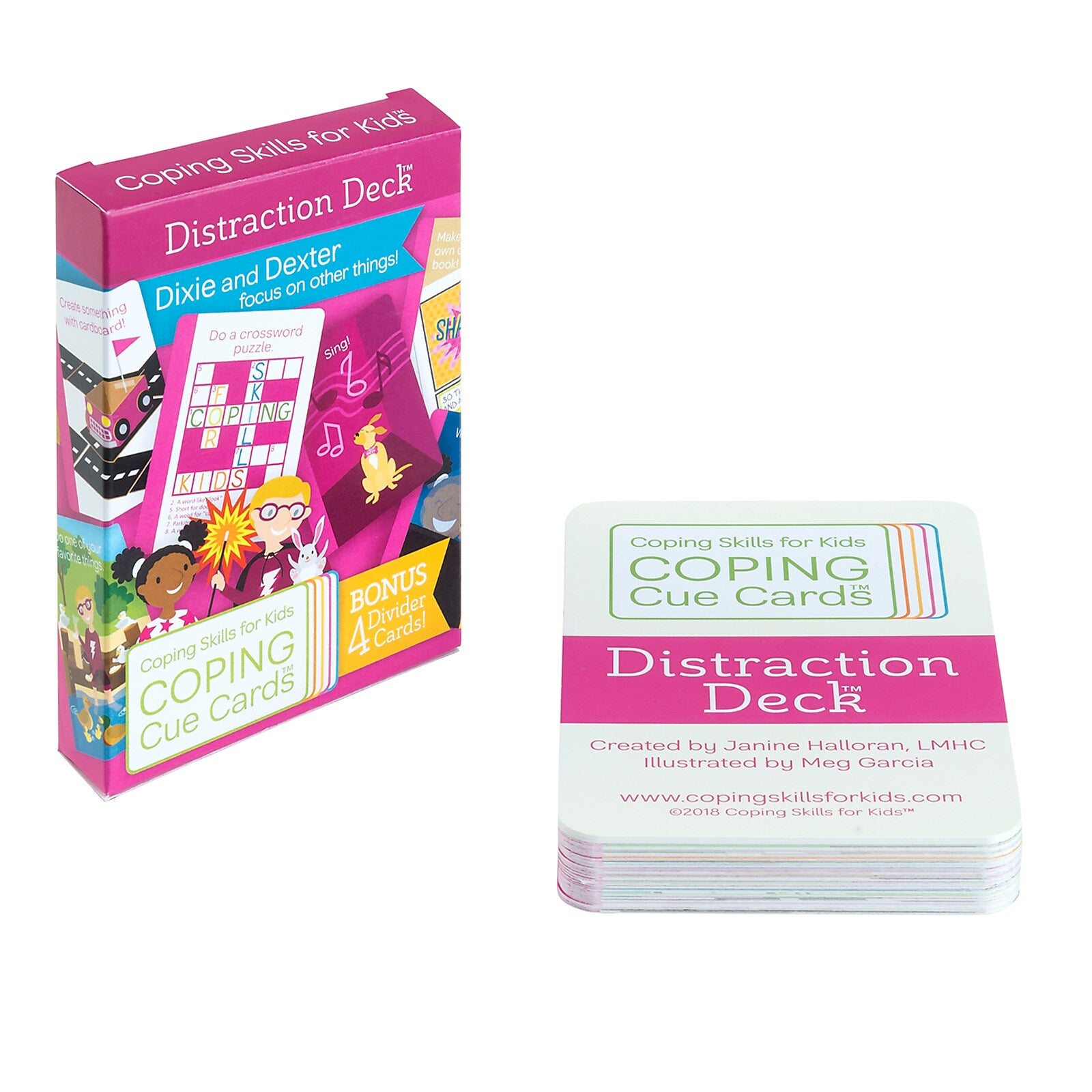 Coping Skills for Kids Coping Cue Cards, Distraction Deck, 48/Pack (CSKCCDST)