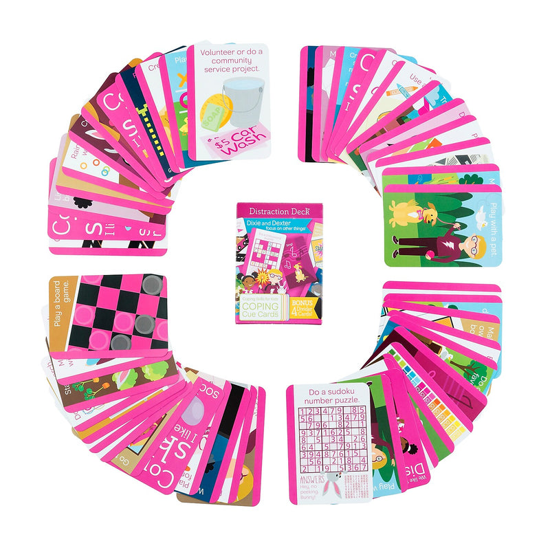 Coping Skills for Kids Coping Cue Cards, Distraction Deck, 48/Pack (CSKCCDST)