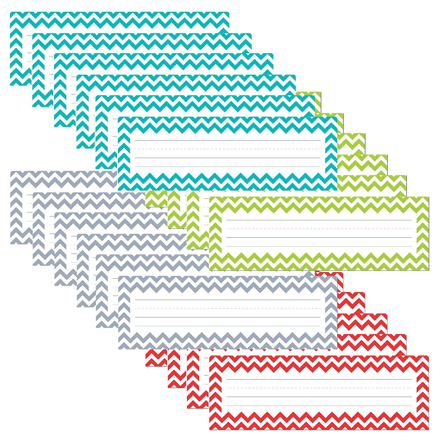 Creative Teaching Press Chevron Solids Nameplates, 9.5" x 3.25", 36 Per Pack, 6 Packs (CTP4517-6)