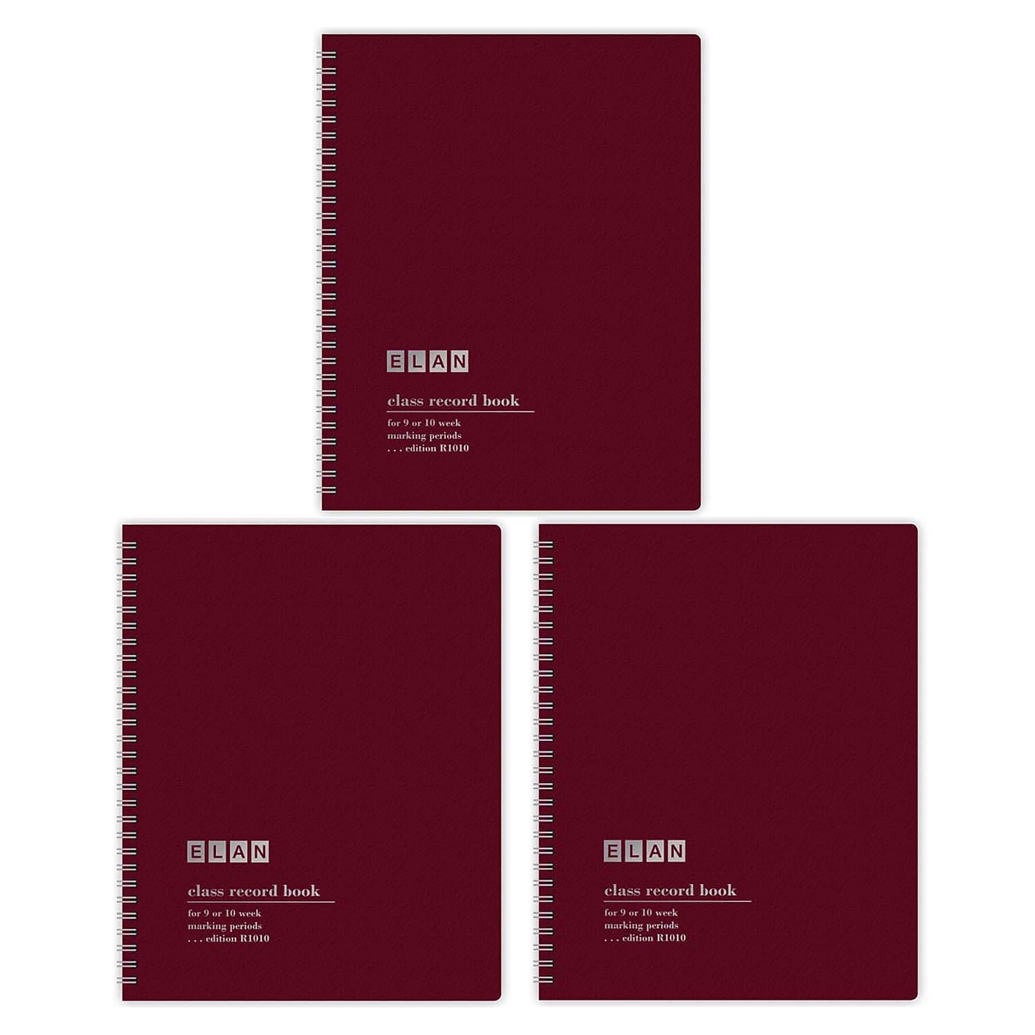 ELAN Publishing Class Record Book, Grades for 9-10 Weeks, 50 Student Names, Pack of 3 (ELNR1010-3)