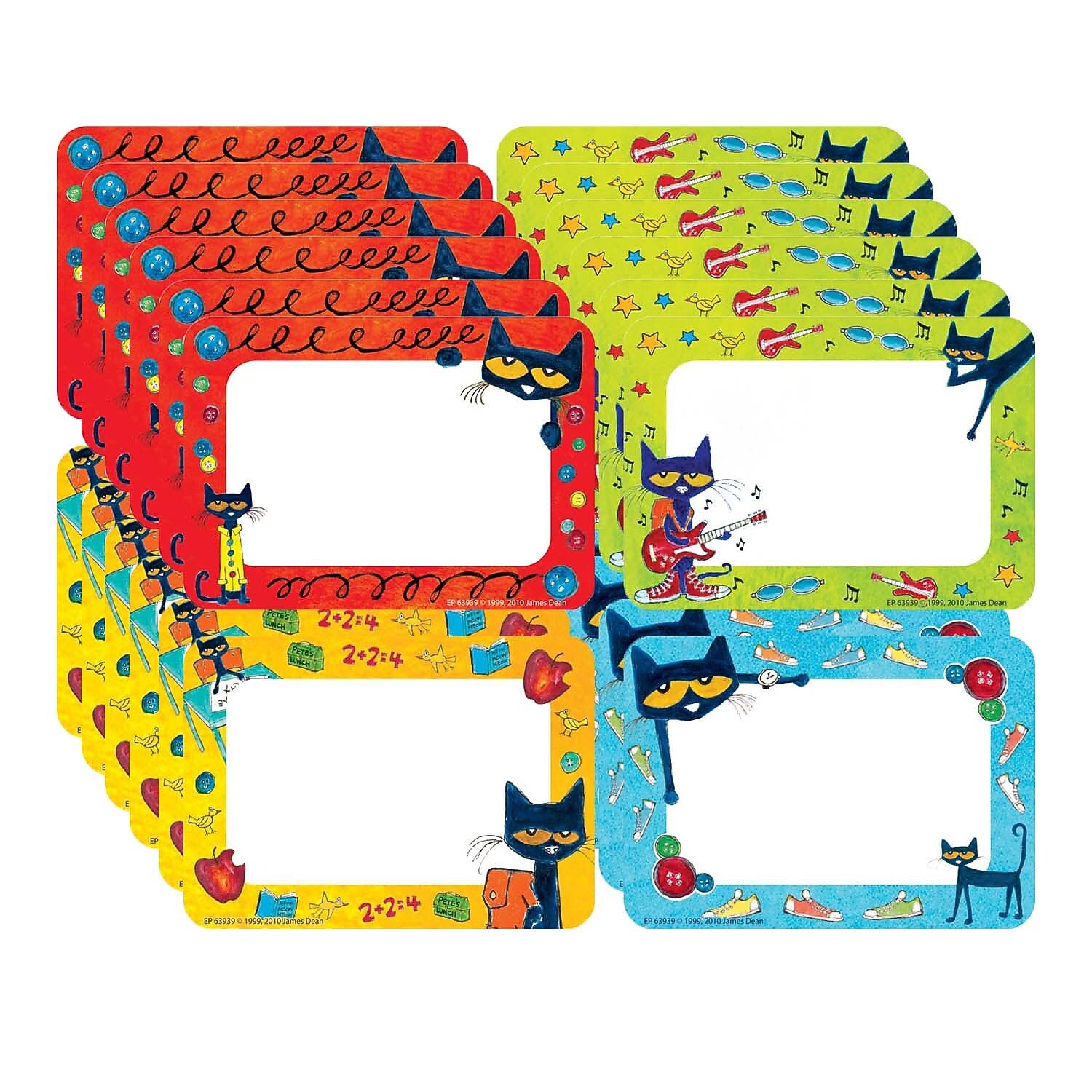 Edupress™ Pete the Cat Name Tags, 3.5" x 11", 36 Per Pack, 6 Packs (EP-63939-6)