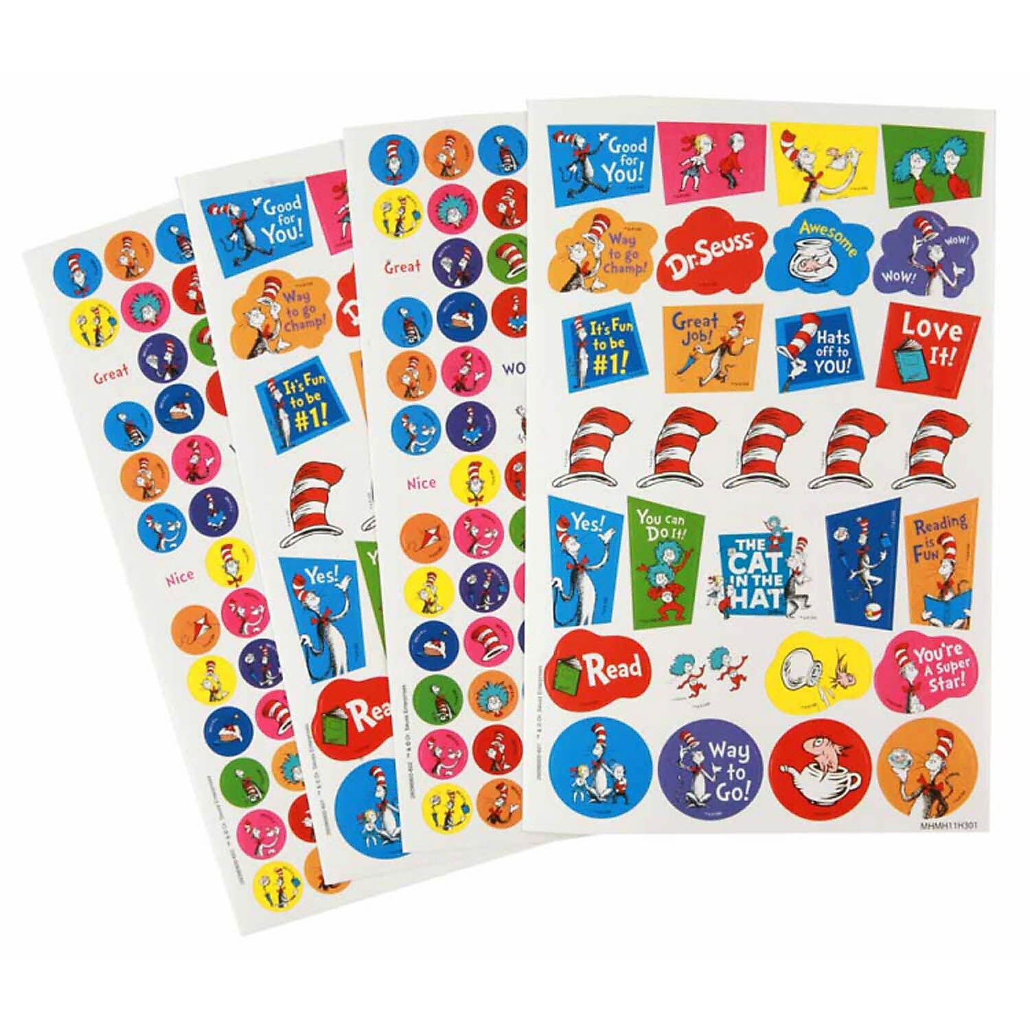 Eureka Cat in the Hat™ Sticker Book, 536 Stickers Per Book, Pack of 6 (EU-609690-6)