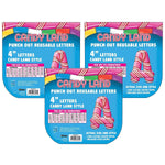 Eureka Candy Land 4" Peppermint Stripe Deco Letters, Multicolored, 176/Pack, 3 Packs (EU-845155-3)