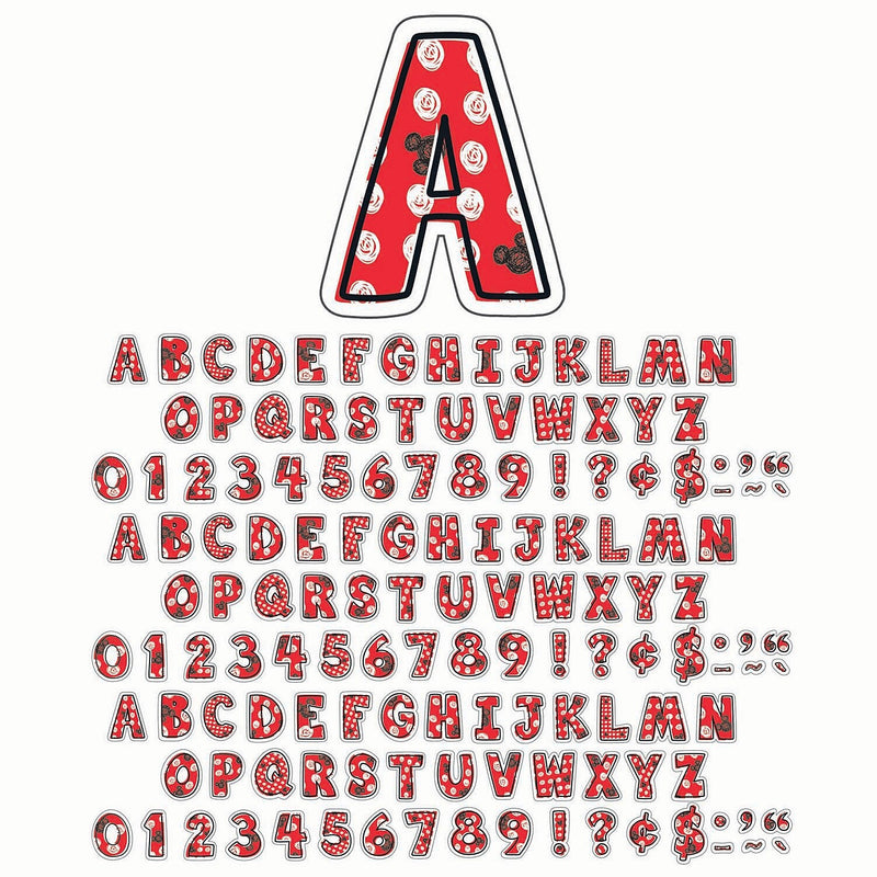 Eureka Mickey Color Pop 4" Reusable Punch Out Deco Letters, Multicolored, 177/Pack, 3 Packs (EU-845220-3)
