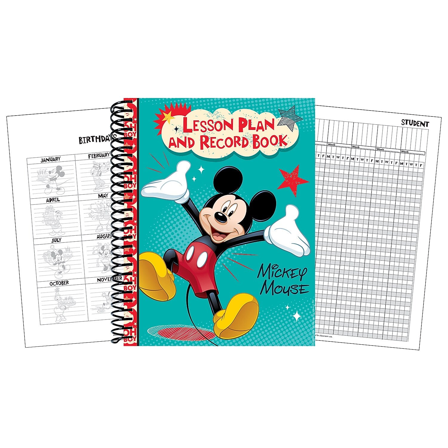 Eureka Mickey Lesson Plan & Record Book, Pack of 2 (EU-866267-2)