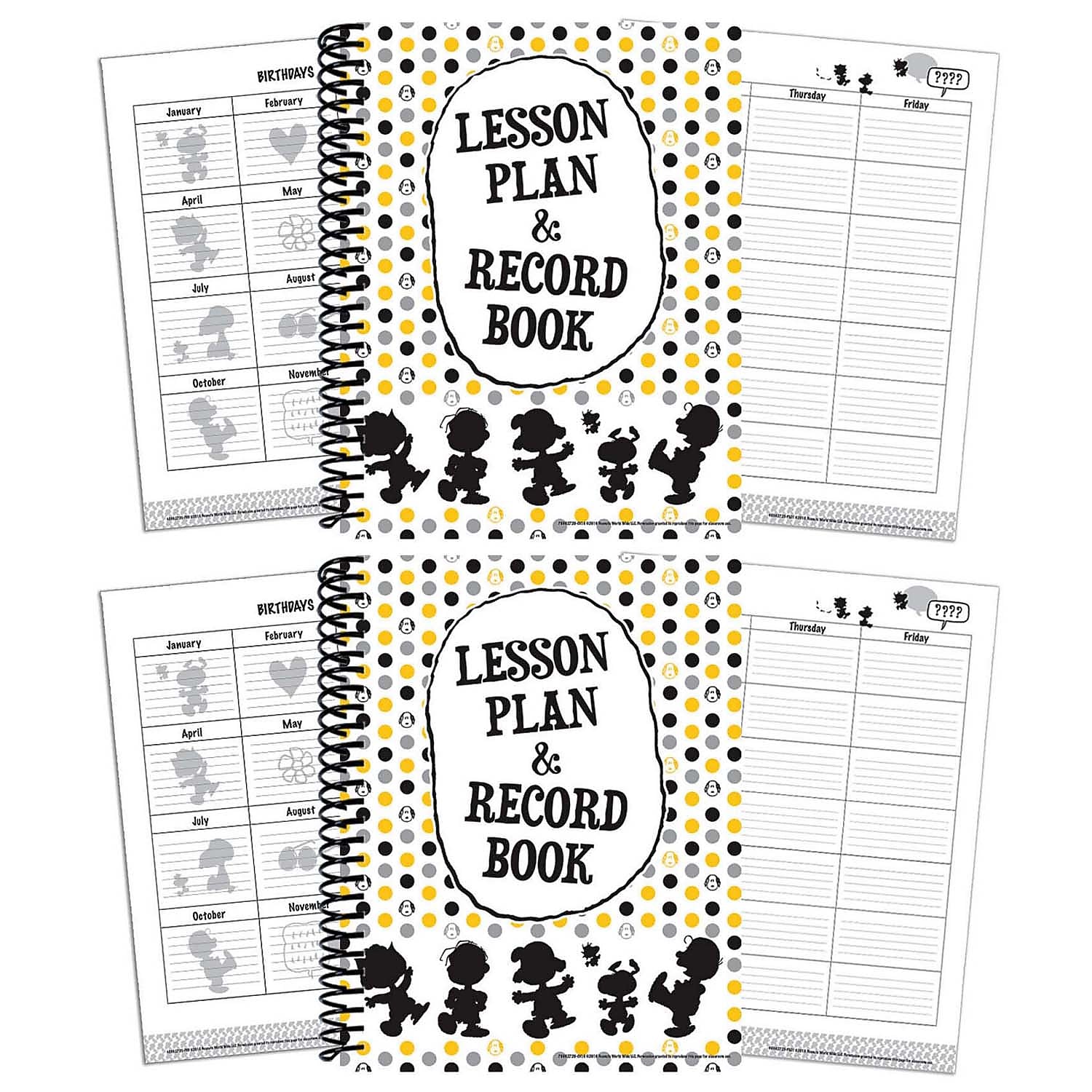Eureka Peanuts Touch of Class Lesson Plan & Record Book, Pack of 2 (EU-866272-2)
