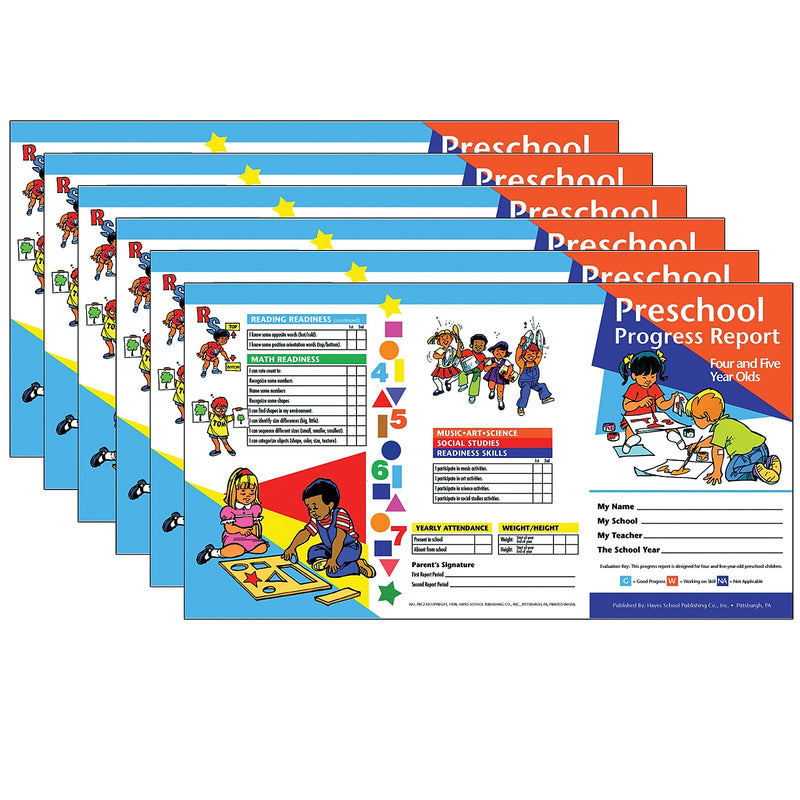 Hayes Publishing Preschool Progress Report, Ages 4-5, 10/Pack, 6 Packs (H-PRC2-6)