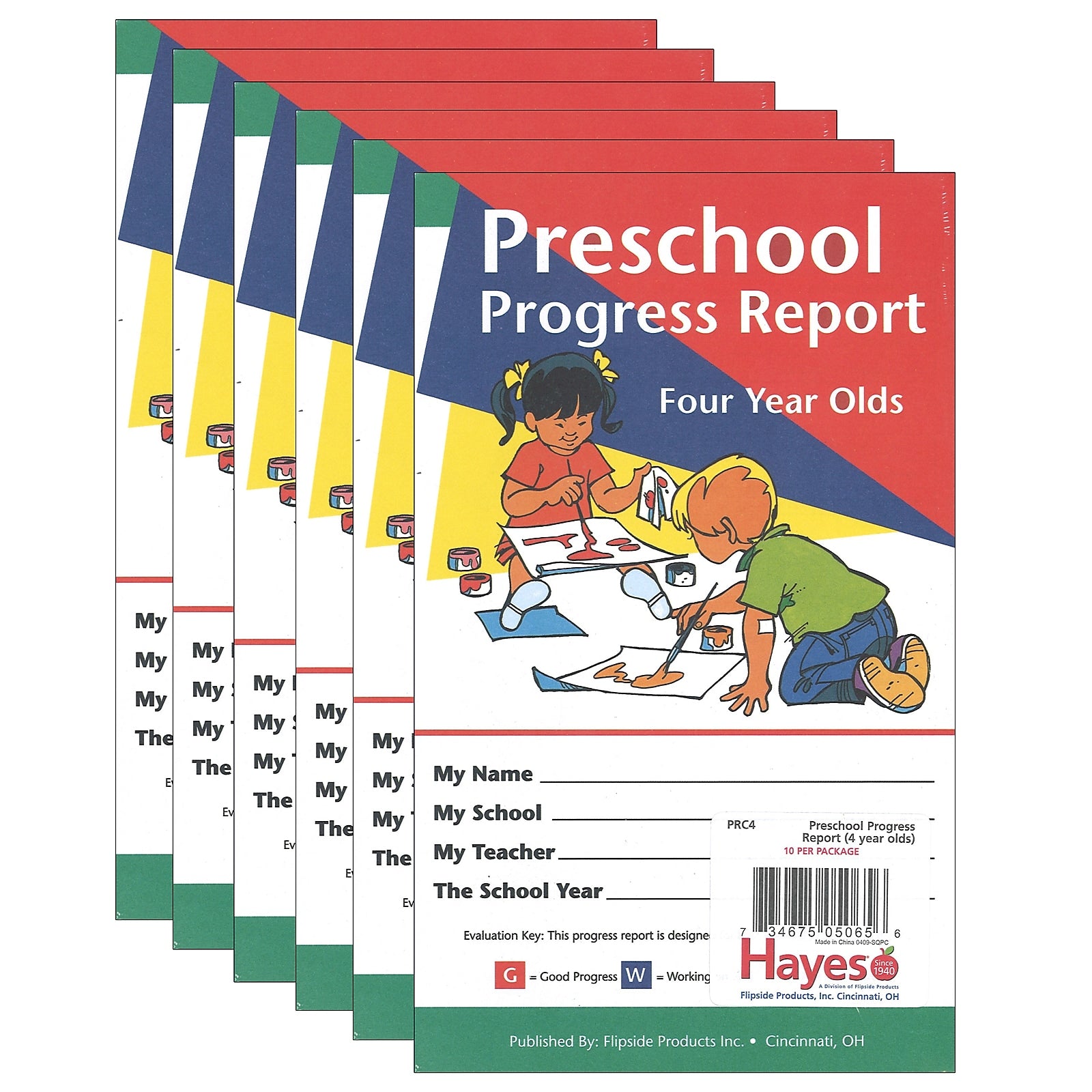 Hayes Publishing Preschool Progress Report, Four Year Olds, 10/Pack, 6 Packs (H-PRC4-6)