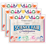 Hayes Publishing 8.5" x 11" Science Fair Participation Award, Multicolored, 30 Per Pack, 3 Packs (H-VA572-3)