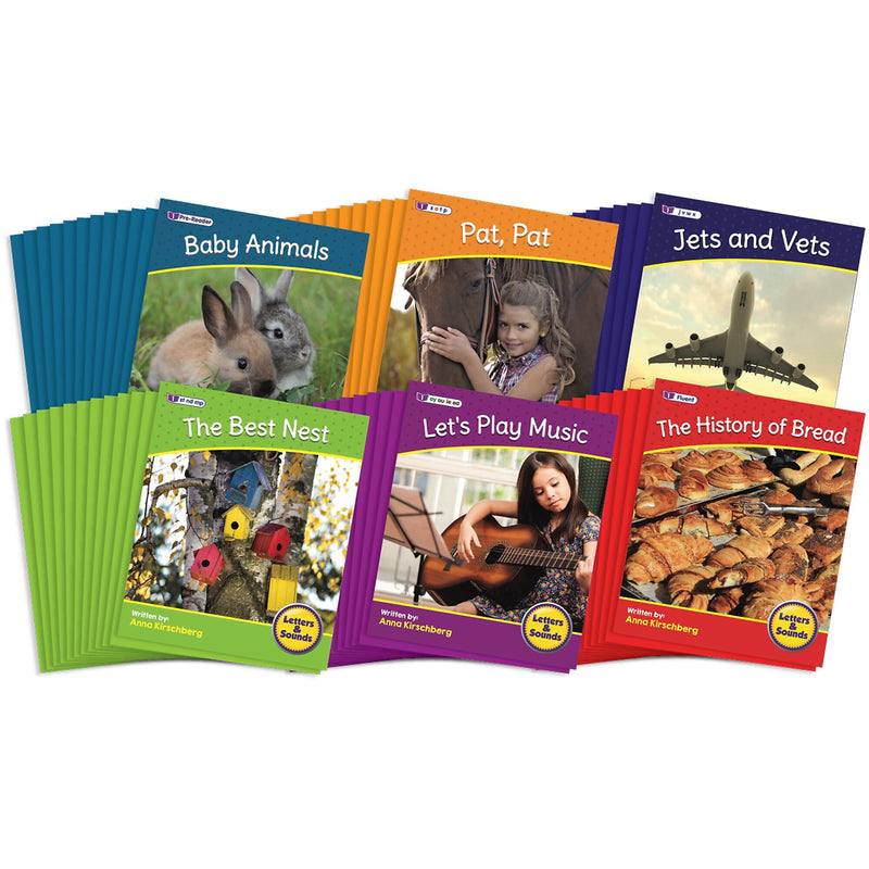 Junior Learning® Letters & Sounds, Non-Fiction, Decodables Boxed Set, Set 2, 72 Titles