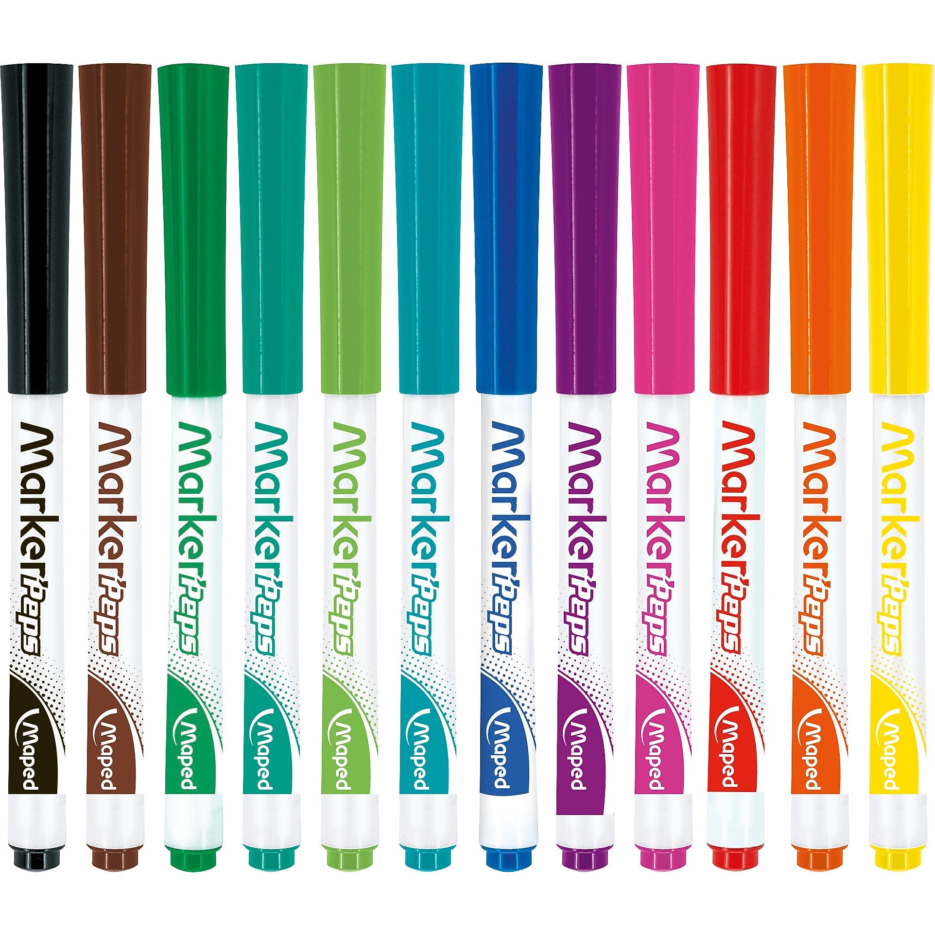 Maped® Marker 'Peps Dry Erase Markers School Pack, Bullet Tip, Assorted Colors, Pack of 168 (MAP741804)