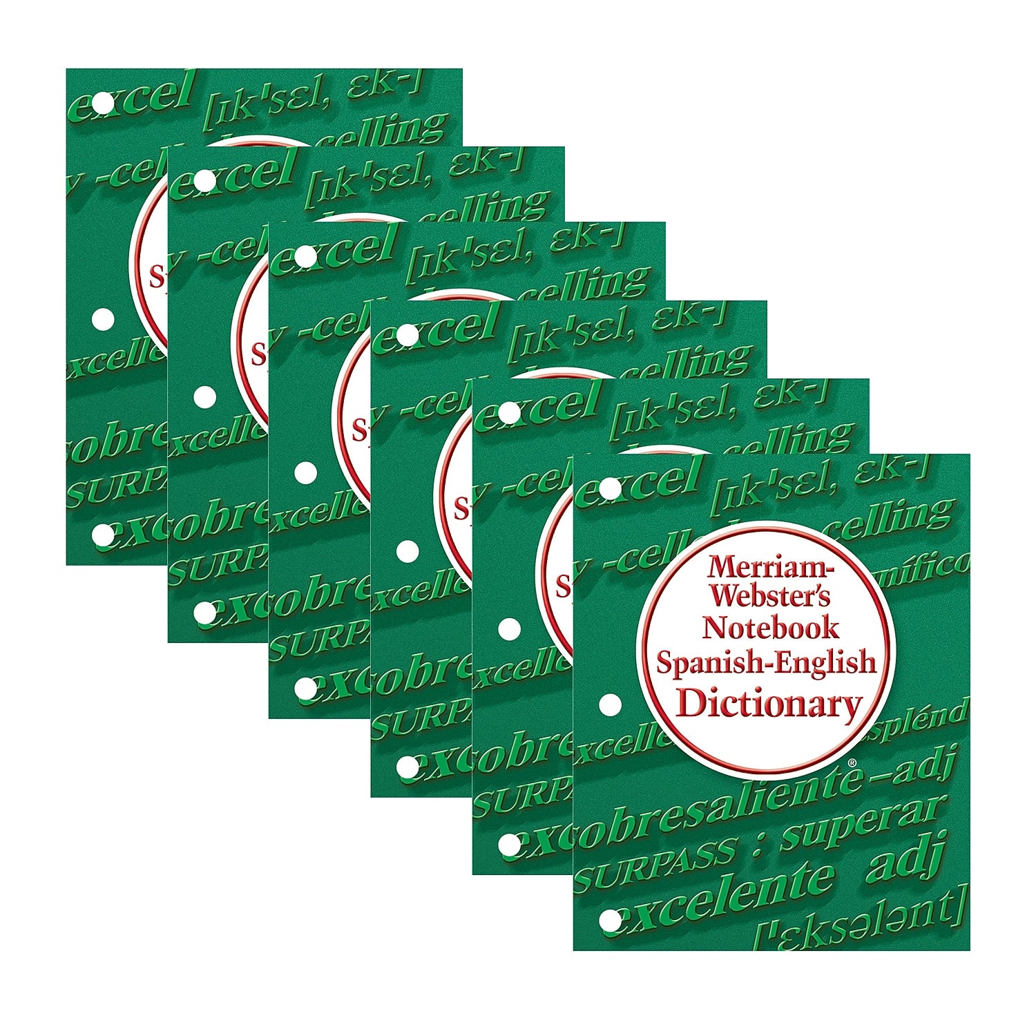 Merriam-Webster Merriam-Webster's Notebook Spanish-English Dictionary, Pack of 6 (MW-6725-6)