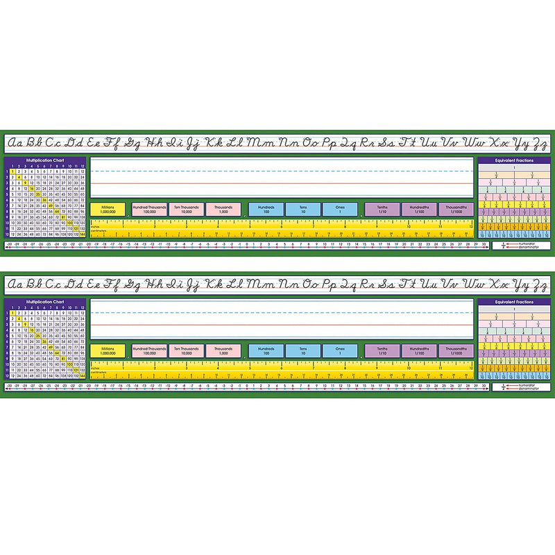 Self-Adhesive Intermediate Contemporary Cursive Desk Plates, 17.5" x 4", 36 Per Pack, 2 Packs (NST9043-2)