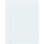 Pacon Wide Ruled Filler Paper, 8" x 10.5", 3-Hole Punched, 150 Sheets/Pack, 6 Packs/Bundle (PACMMK09250-6)