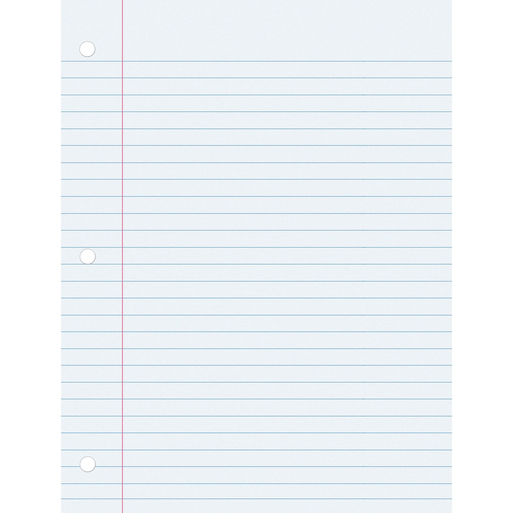 Pacon Wide Ruled Filler Paper, 8" x 10.5", 3-Hole Punched, 150 Sheets/Pack, 6 Packs/Bundle (PACMMK09250-6)